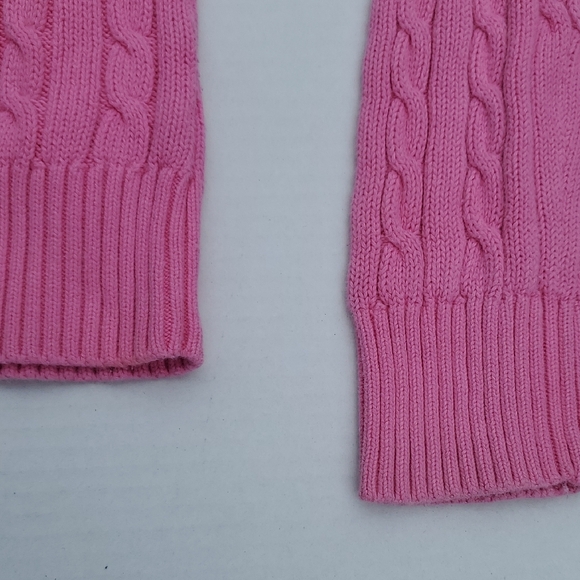 Lilly Pulitzer Pink Crew Neck Cable Knit Sweater - Picture 4 of 12